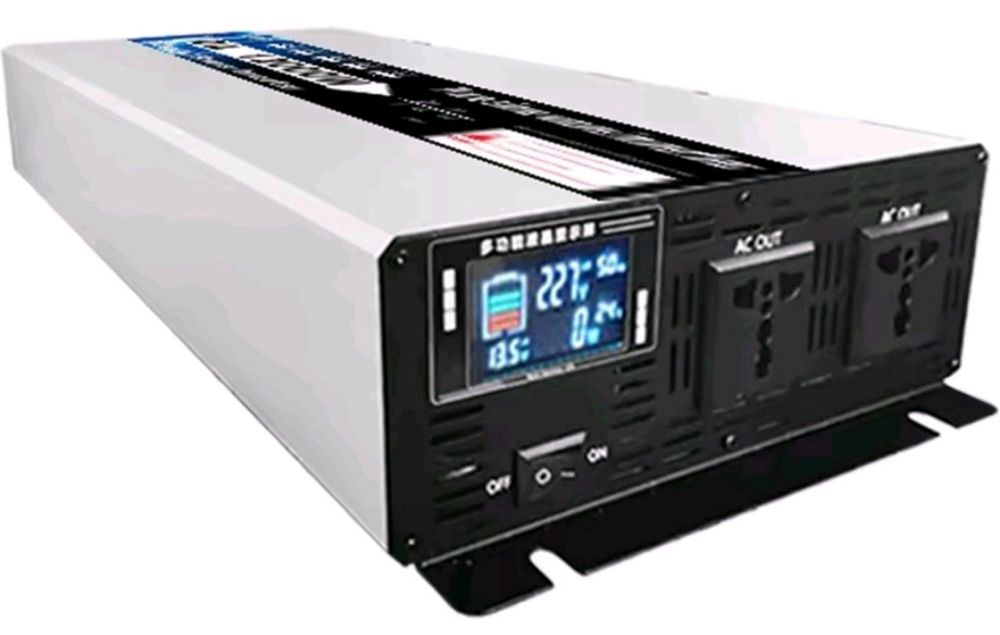 Инвертор из 24В в 220В, очень мощный 5кВт рабочая, 12кВт пик, ч.синус