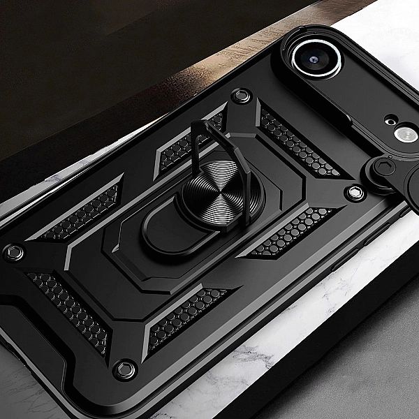 Etui Hybrid Armor Camshield na iPhone 17 Air pancerne z podstawką i os