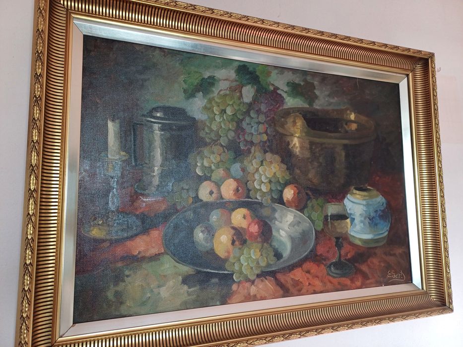 Stary obraz na płótnie Edith Gert  .