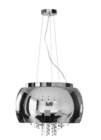 Lampa LED kula srebrna drobne korale 40cm