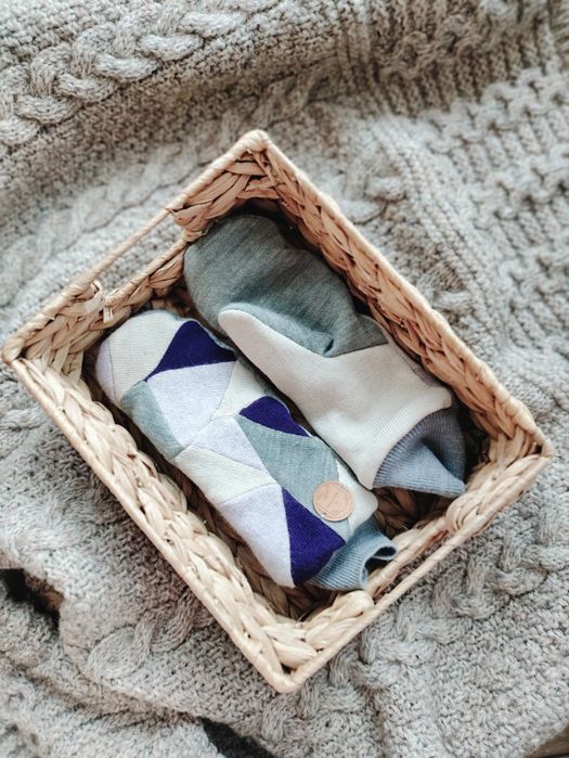 Rękawiczki patchworkowe damskie, 100% wełna