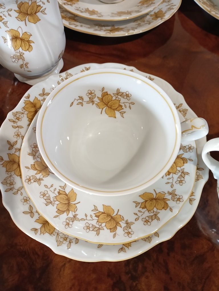 Filiżanki, Cukiernica, Mlecznik Porcelana Reichenbach