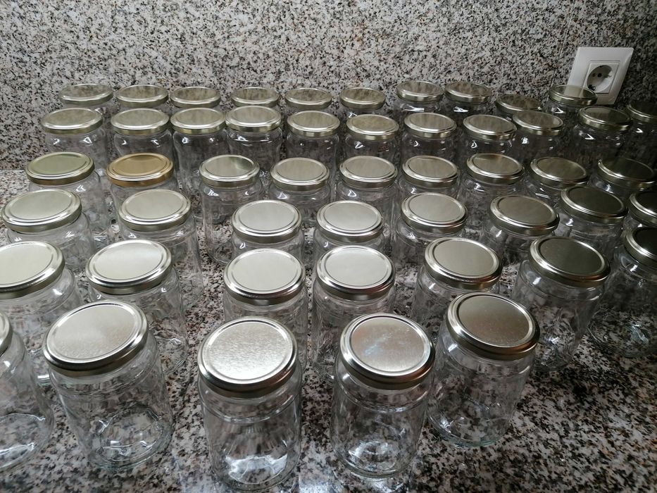 Frascos em vidro, novos, para compotas ou mel