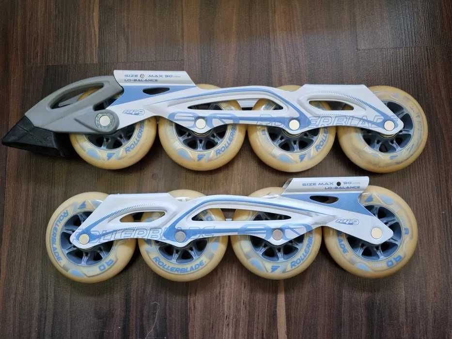 Rolki Powerslide Imperial 39 - 40, Szyny Rollerblade hamulec, dodatki