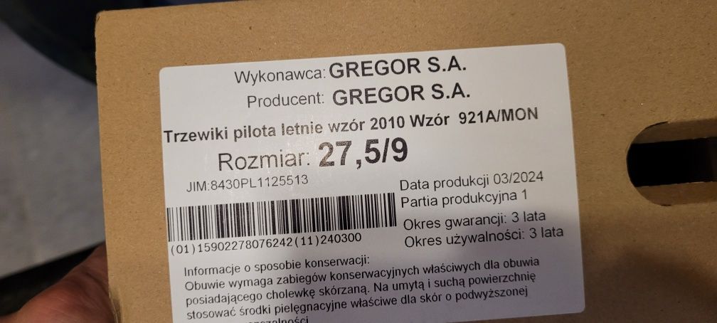 Trzewiki wojskowe pilota letnie