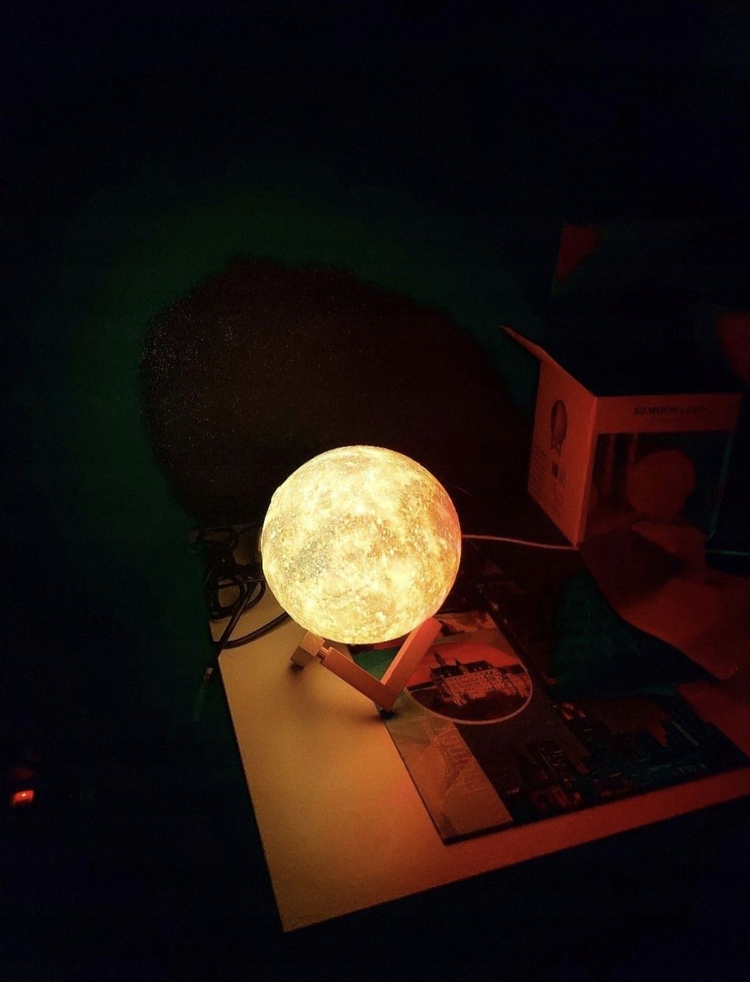 Lampka LED księżyc oświetlenie nocne do pokoju dekoracja świecąca