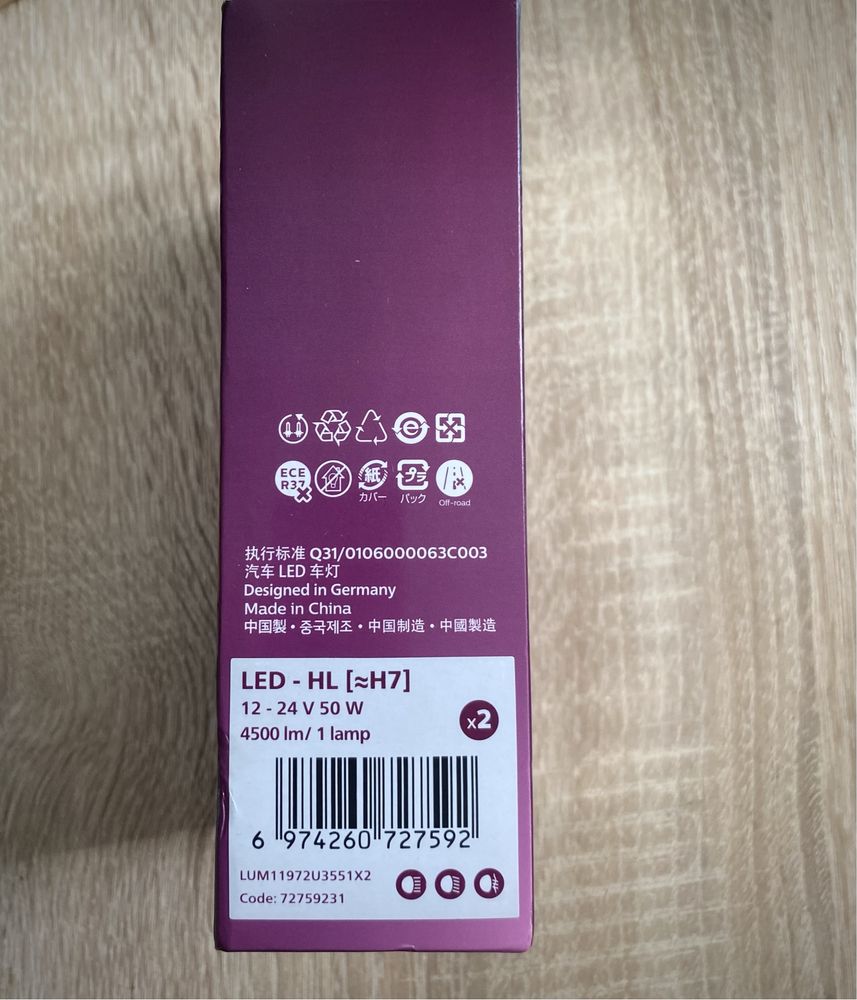 Led лед лампи philips H7 на шкода октавіа а5