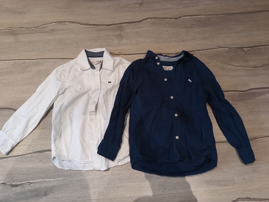 Zestaw ubrań dla chłopca 116, koszule h&m, bluza Minecraft
