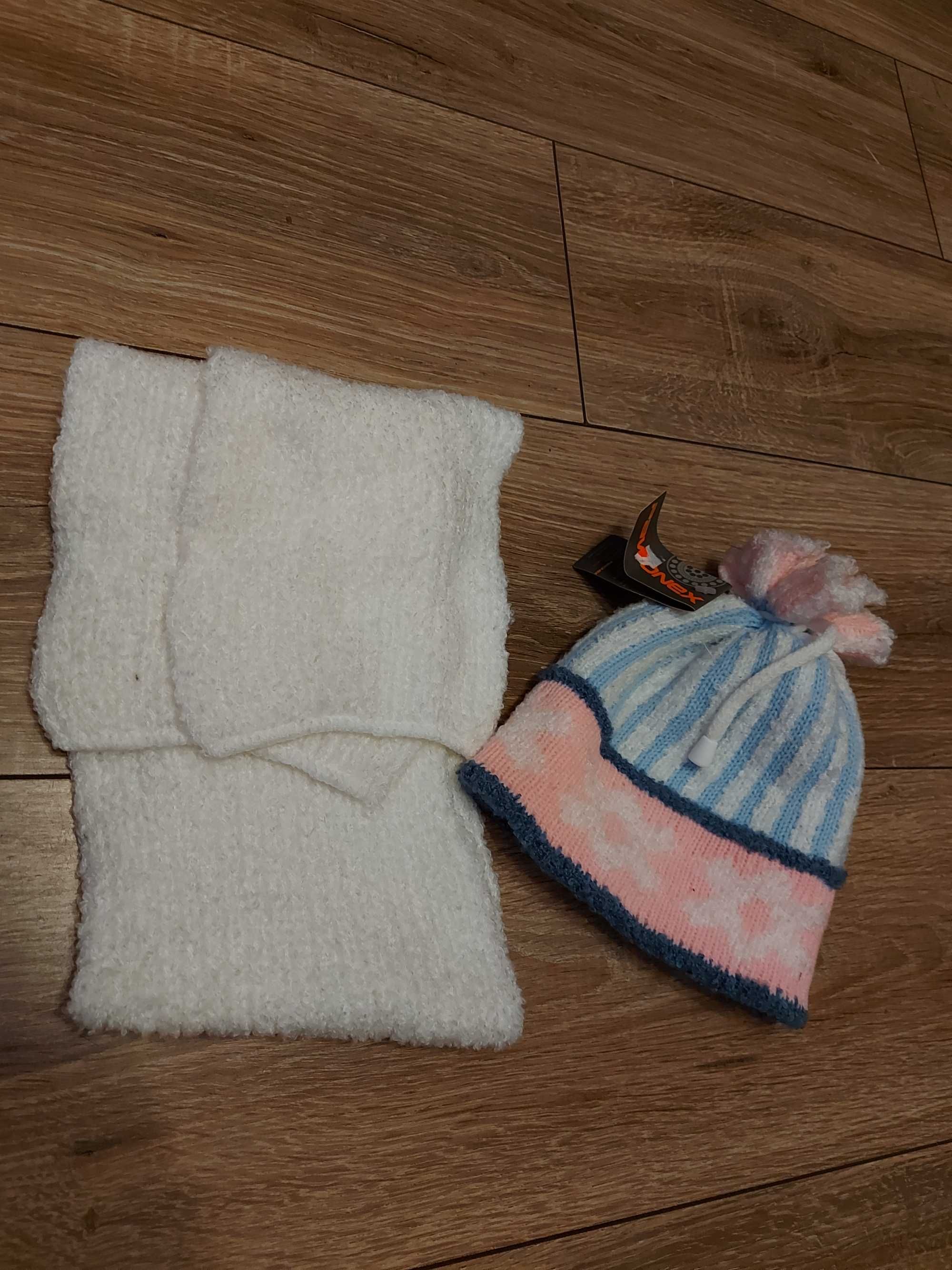 Nowa czapka+szalik zimowa
