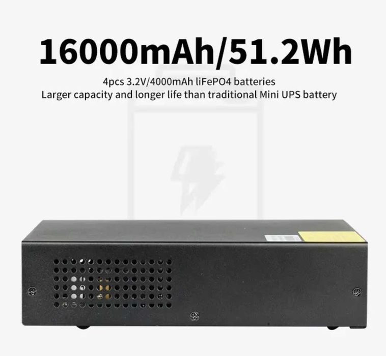 Mini UPS SKE POE-60W-LFP Міні ДБЖ для роутера/термінала PON (LiFePo4)