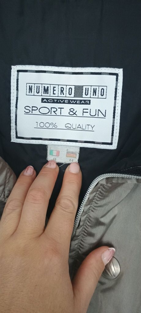 Srebrna kurtka zimowa rozmiar XXL Numero Uno