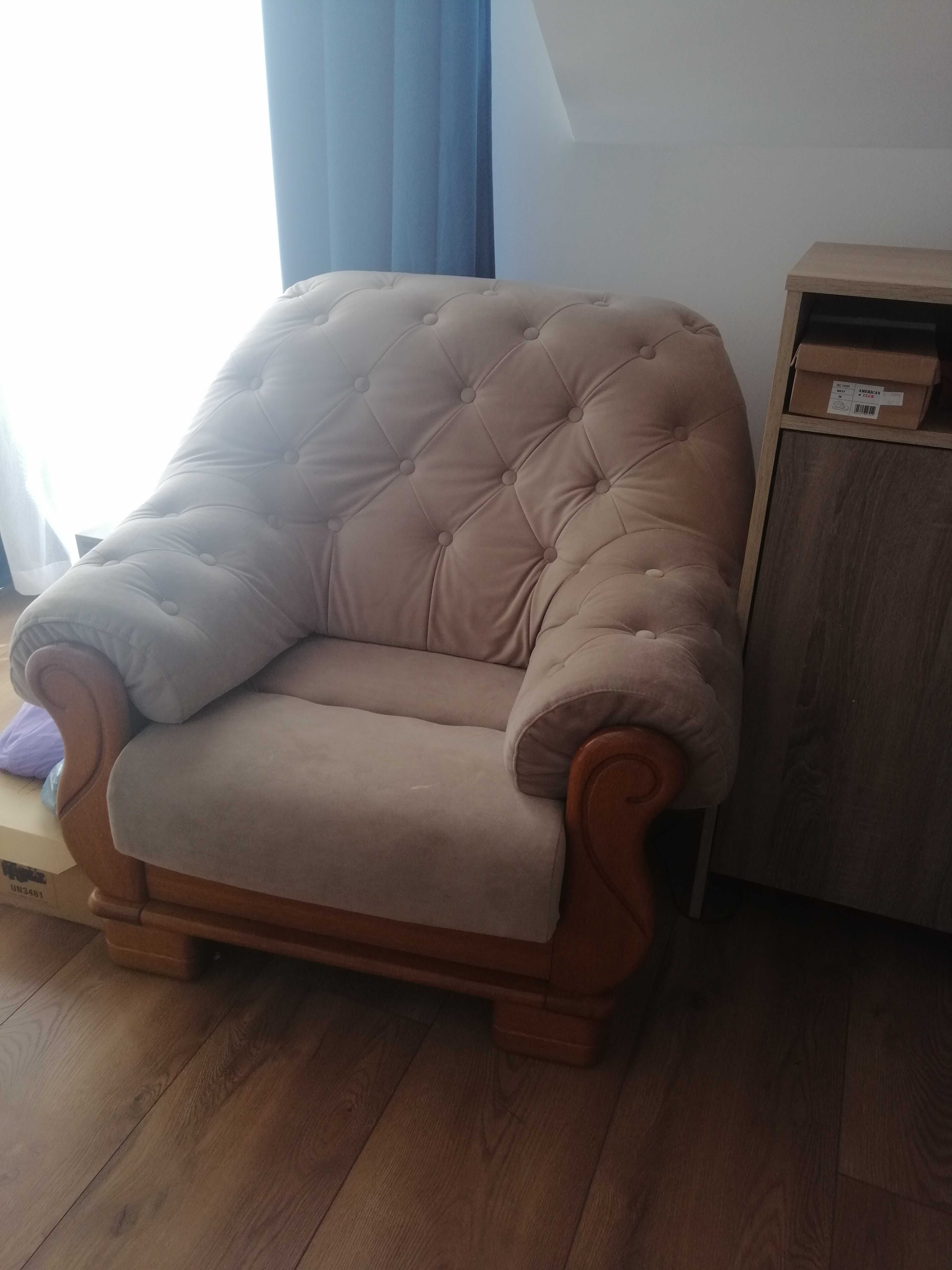 Narożnik kanapa dębowa styl chesterfield
