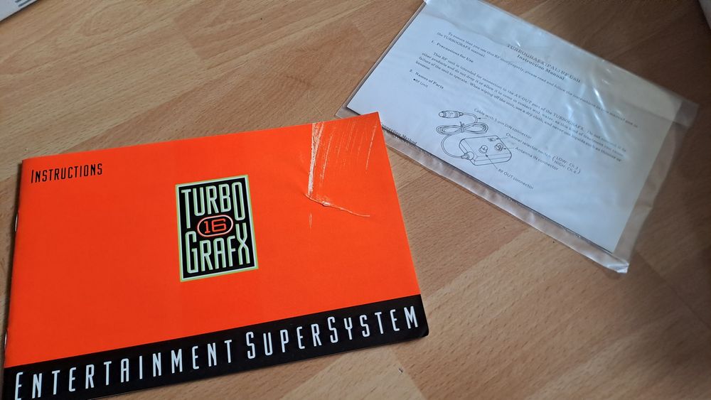 Turbografx - wersja PAL, pełen komplet z dwiema grami