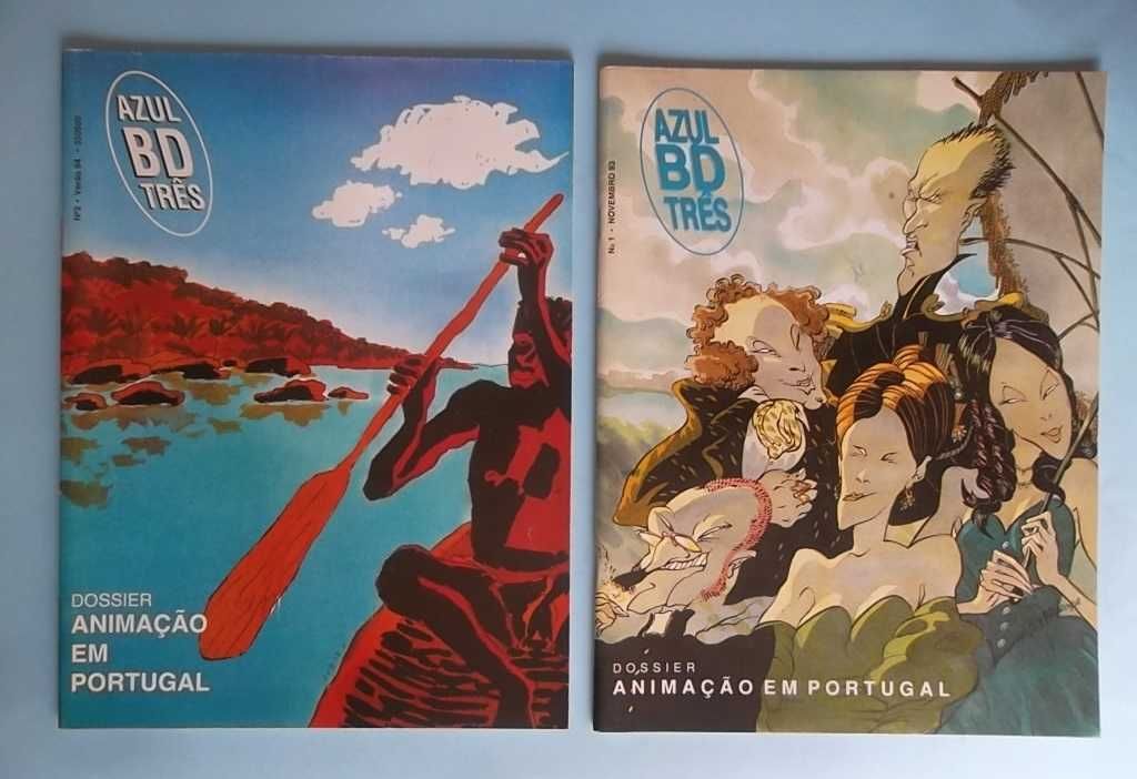 AZUL BD TRÊS Nº 1 e 2 - BD de autores portugueses.