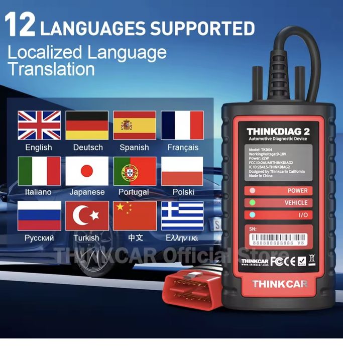 авто Сканер obd ThinkDiag 2 can FD