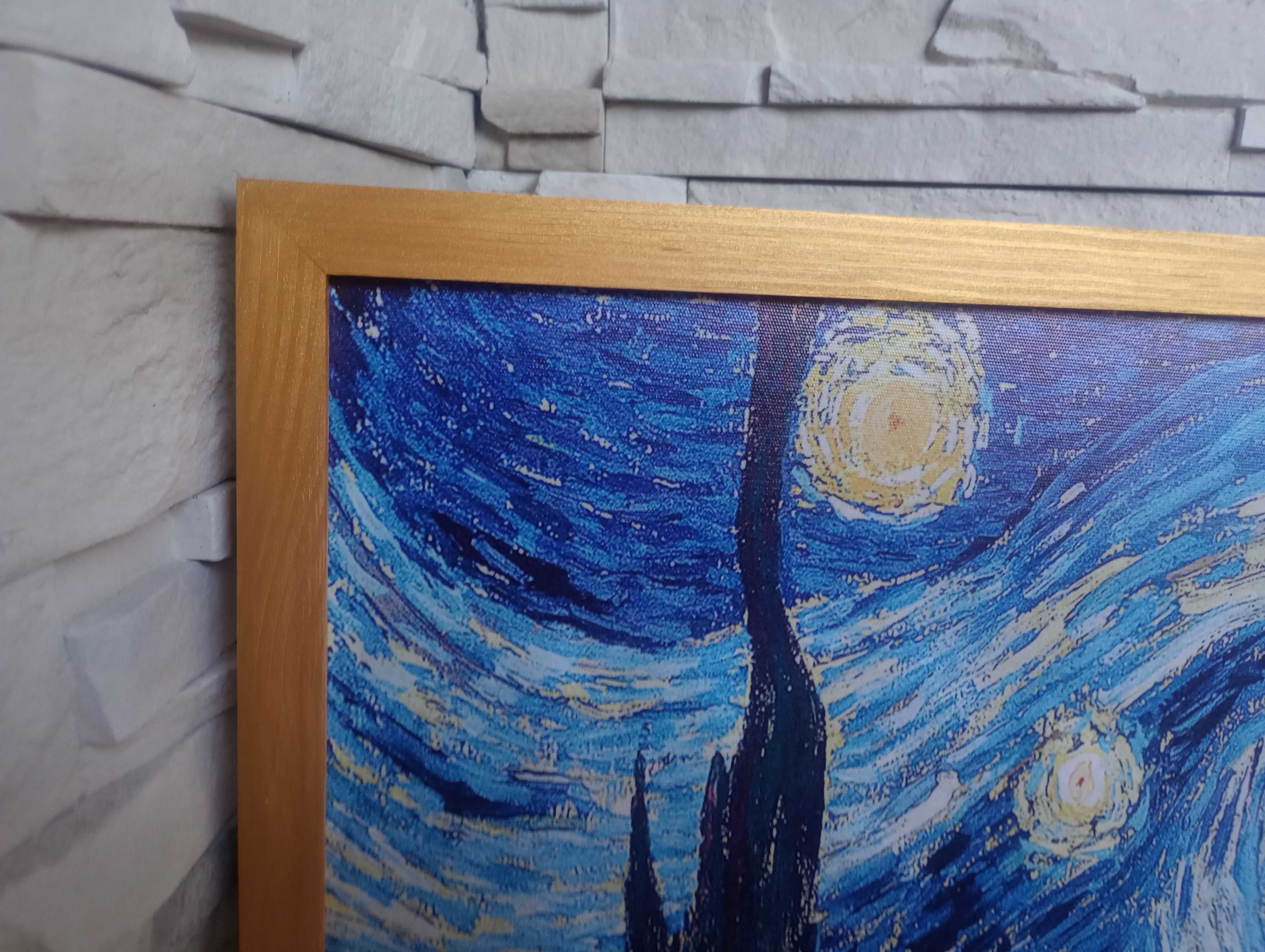 Obraz na płótnie - Gwiaździsta noc, Vincent van Gogh, 50x70cm