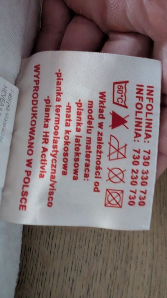 Materac lateksowy 160x80 Hevea antyalergiczny na łóżko