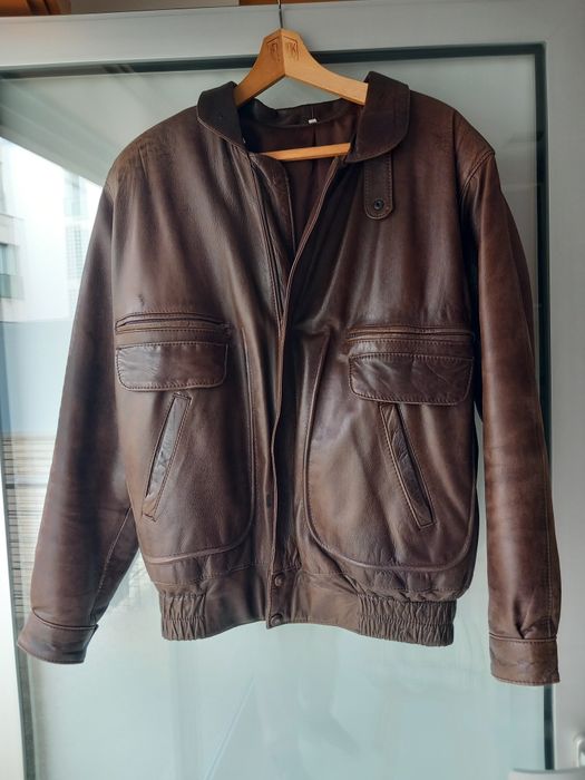 Blusão Vintage em couro.