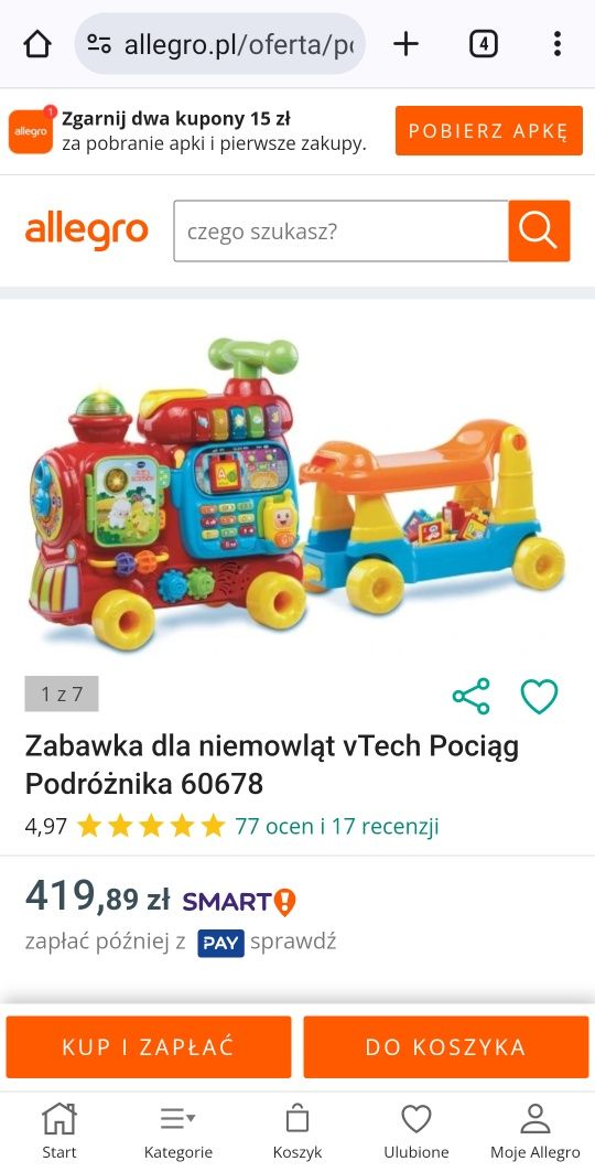 VTech pociąg podróżnika