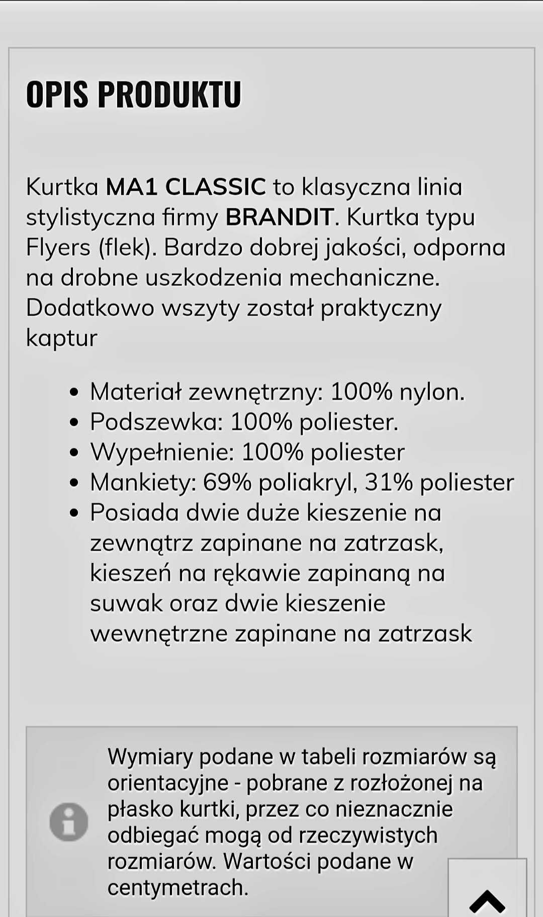 Nowa Zimowa kurtka Brandit Czarna typu flyers