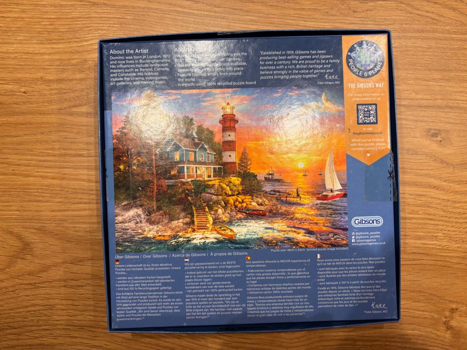 Якісні Пазли Galison 500 шт Маяк море Європа Вигідно