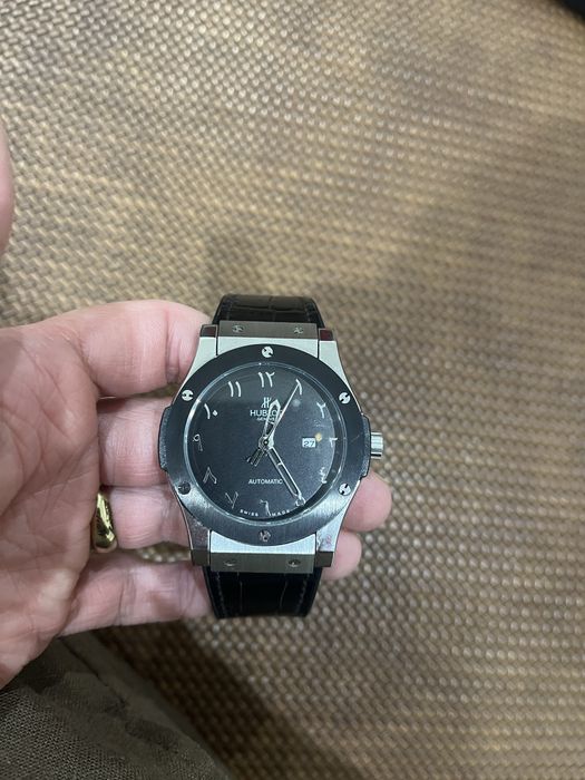 Relogio automatico pulseira de couro