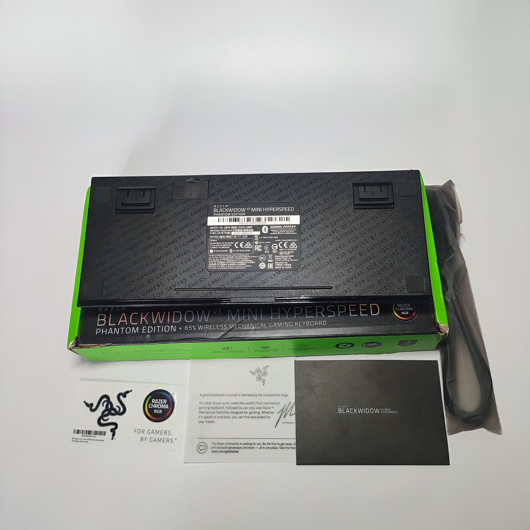 Клавіатура бездротова Razer BlackWidow V3 Mini Hyperspeed Green Switch