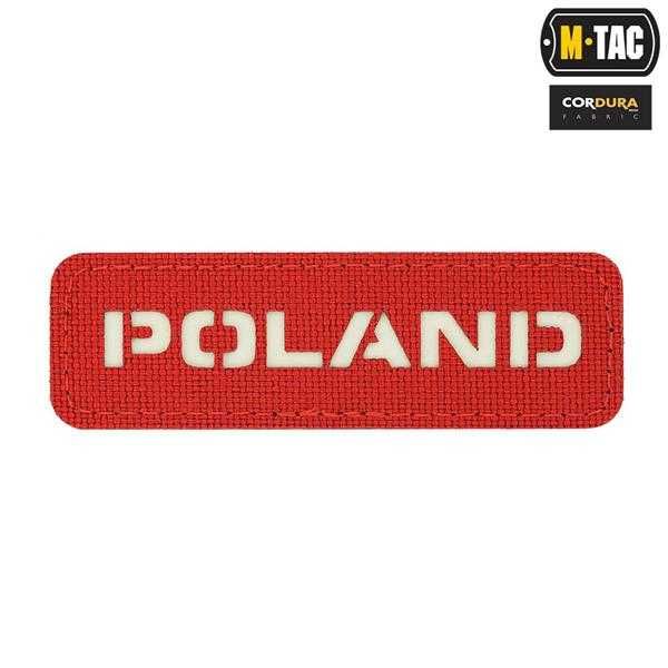 Naszywka na rzep Poland 25x80 Laser Cut Red/White