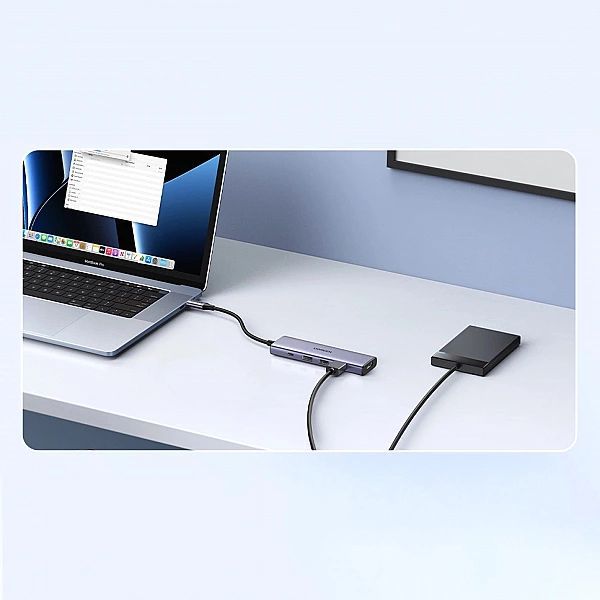 Wielofunkcyjny Hub 5w1 Usb-c - Hdmi 1.4 / 3 x Usb-a / Usb-c Pd 100w Ug
