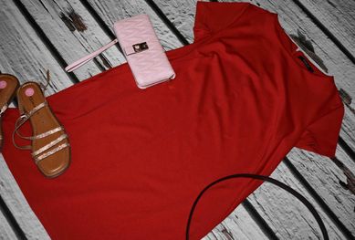 Sukienka czerwona Mohito, rozmiar L
