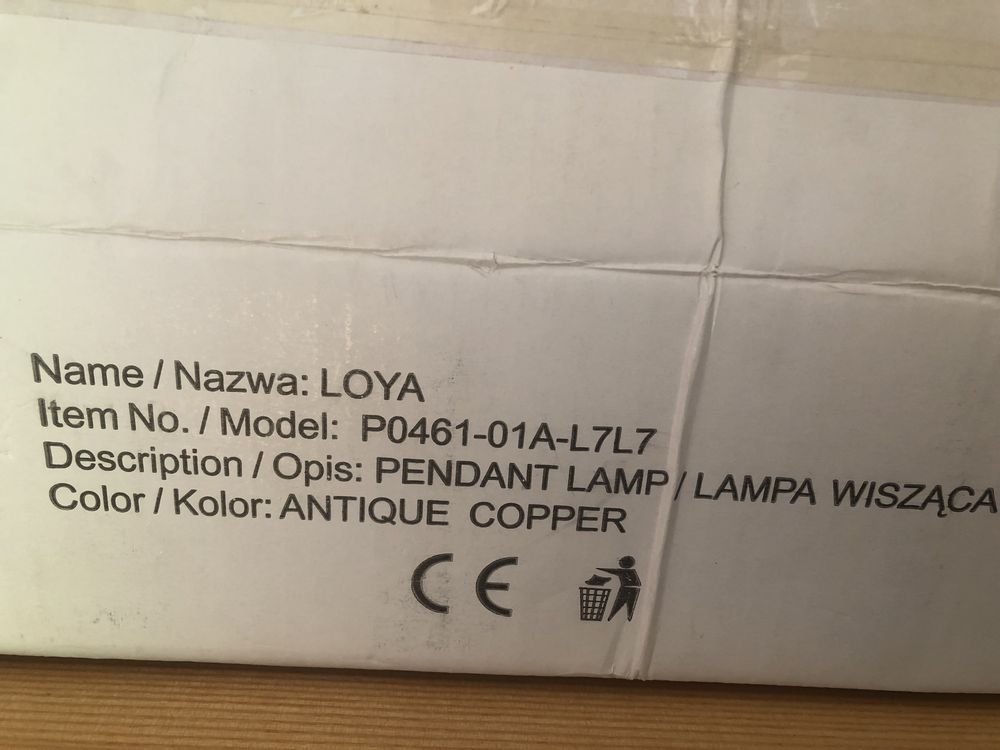 Lampa wisząca ozdobna