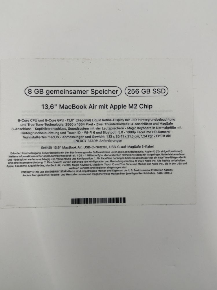 Macbook Air 13’6