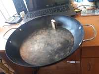 Сковорода вок 38 см ! Металлическая для готовки на огне / газу wok