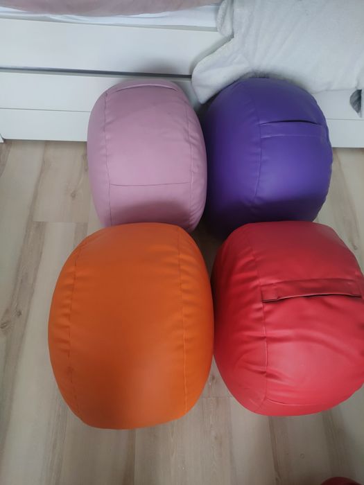 Pufy siedziska worki kolorowe pufa róż czerwona fiolet pomarańcz