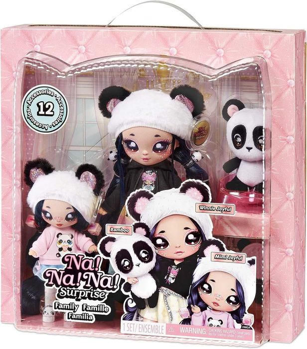 Набір ляльок Na! Na! Na! Surprise Panda Family Сімейство Панд