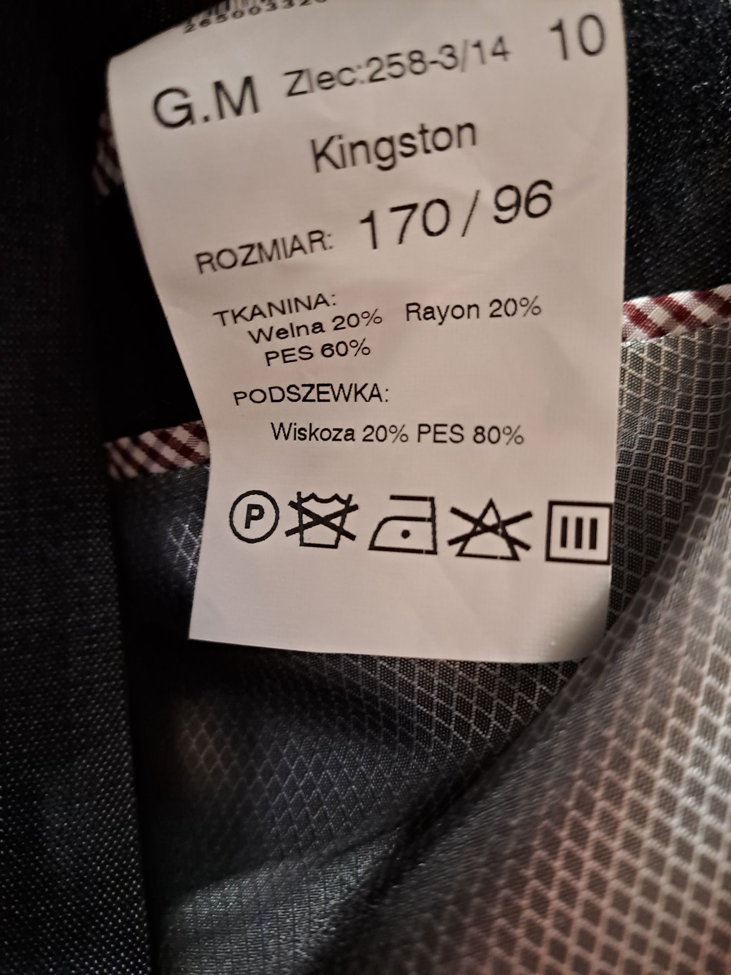 Garnitur Recman Kingston 170/96/86 slim fit.