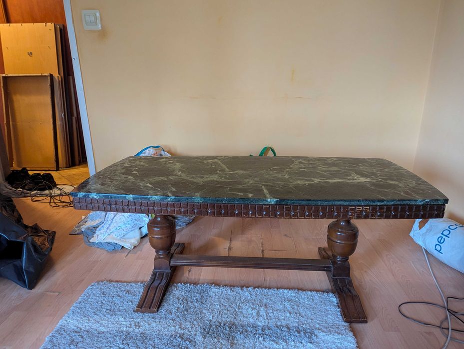 Ława Marmurowa z drewnianą podstawą