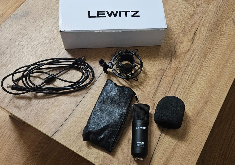 Mikrofon Lewitz C100usb do nagrywania muzyki podcastów