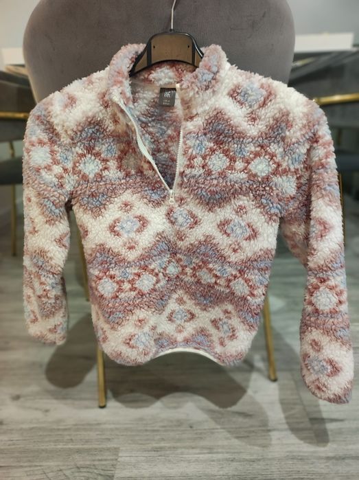 Polar sweter gruby ciepły wielokolorowy