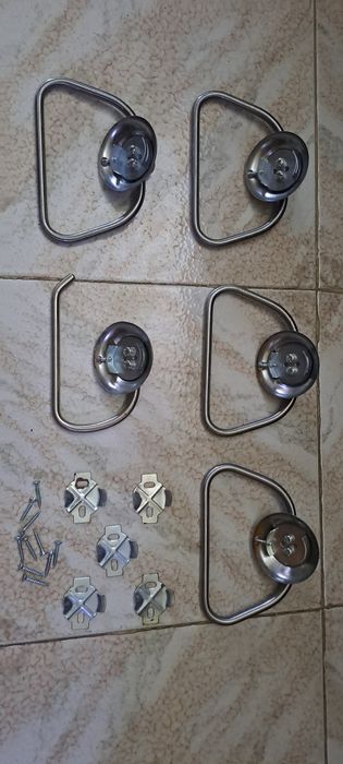 Conjunto de 4 toalheiros e 1 suporte Papel WC