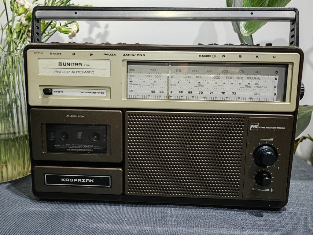 Radiomagnetofon Unitra Kasprzak RM 222 Nowy UKF *Sprawny Kasety PRL