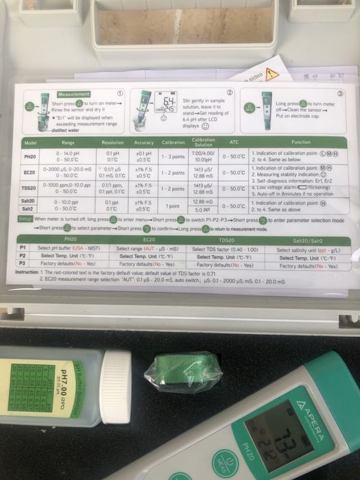 PH Medidor de pH PH20 da Apera para piscinas