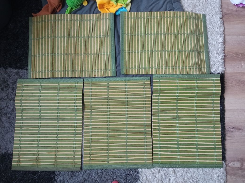 TANIO!! ZESTAW!! 5x bambusowa podkładka - podkładki 45x33 cm