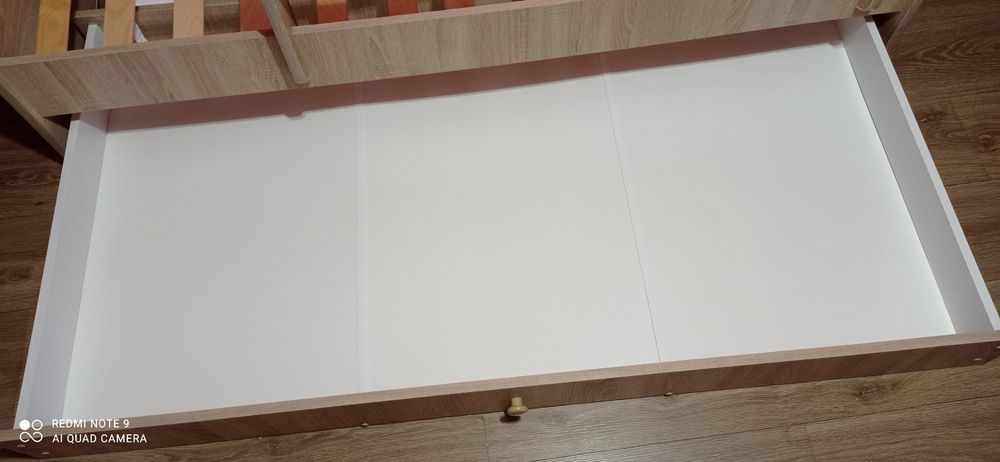 Łóżko dziecięce z barierką dąb Sonoma 160 x 80