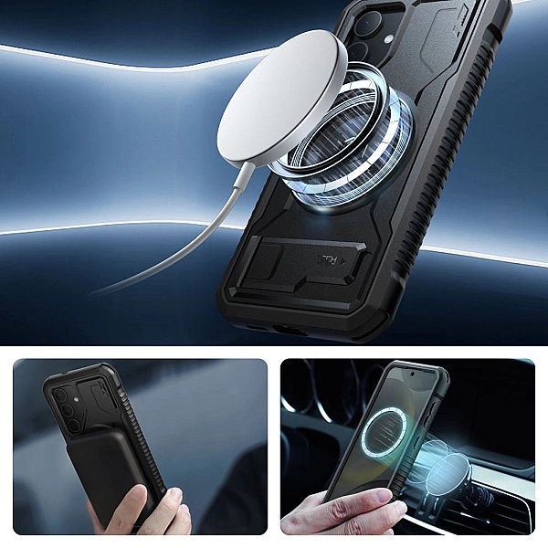 Etui Tech-Protect Kevlar MagSafe+ na Samsung Galaxy S24 - czarne