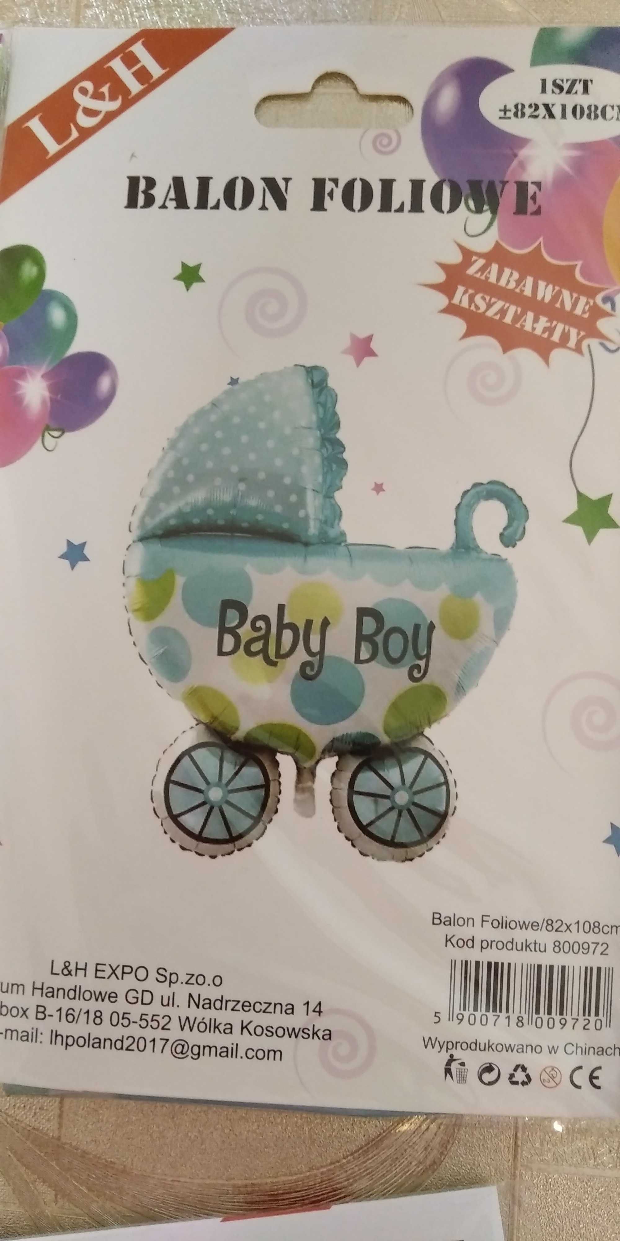 Balon dzidziuś Babyshower chłopiec