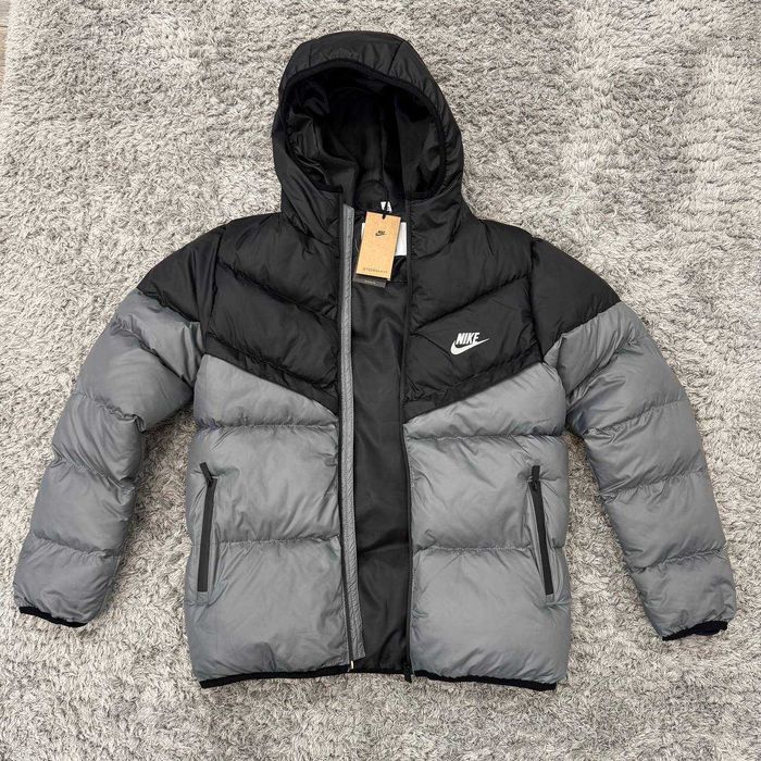 !SALE! Пуховик Nike NSW Gray Black XS S M L XL XXL куртка найк зимова