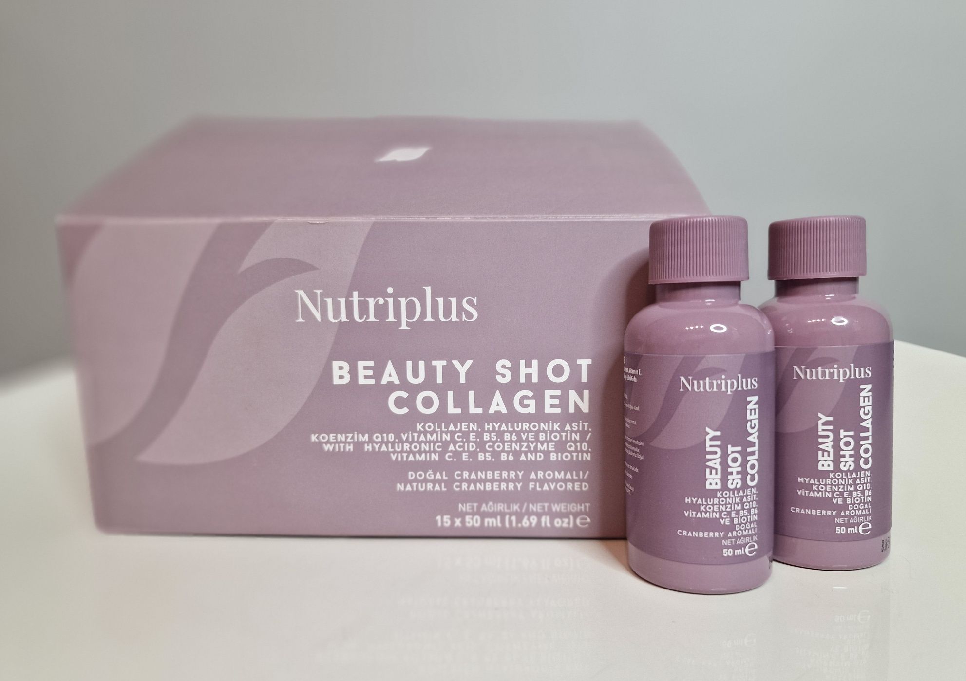 15x Kolagen Beauty Shot Nutriplus +Q10, B5, B6, C, E...