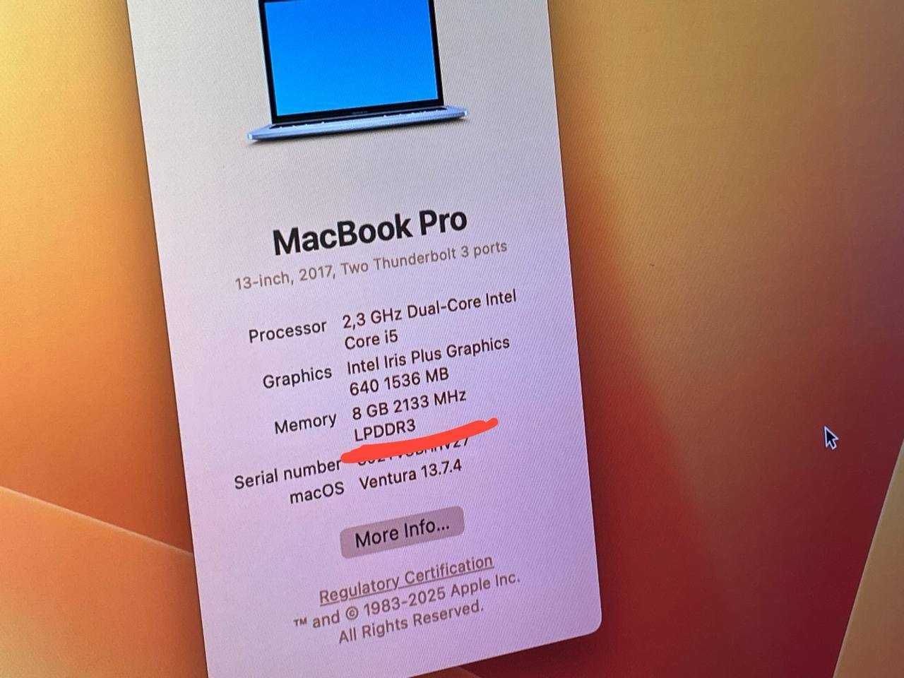 MacBook Pro 13" 2017 i5/8/128GB A1708 ГАРАНТІЯ 31 День МАГАЗИН