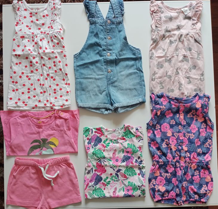 Zestaw ubranek letnich dla dziewczynki r 86/92 H&M, SMYK.